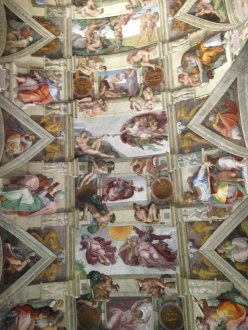 The ceiling of Sistine Chapel